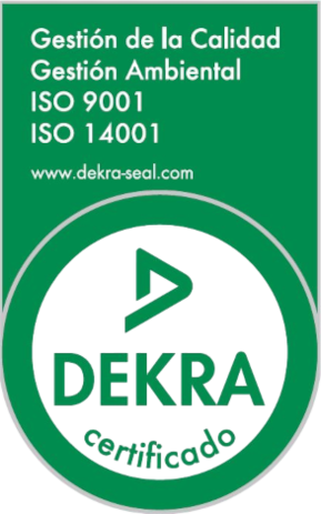 Dekra seal of the Geomytsa quality and environmental management system