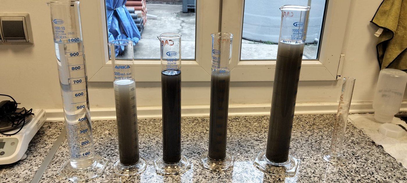 Tubes for the hydrometer test