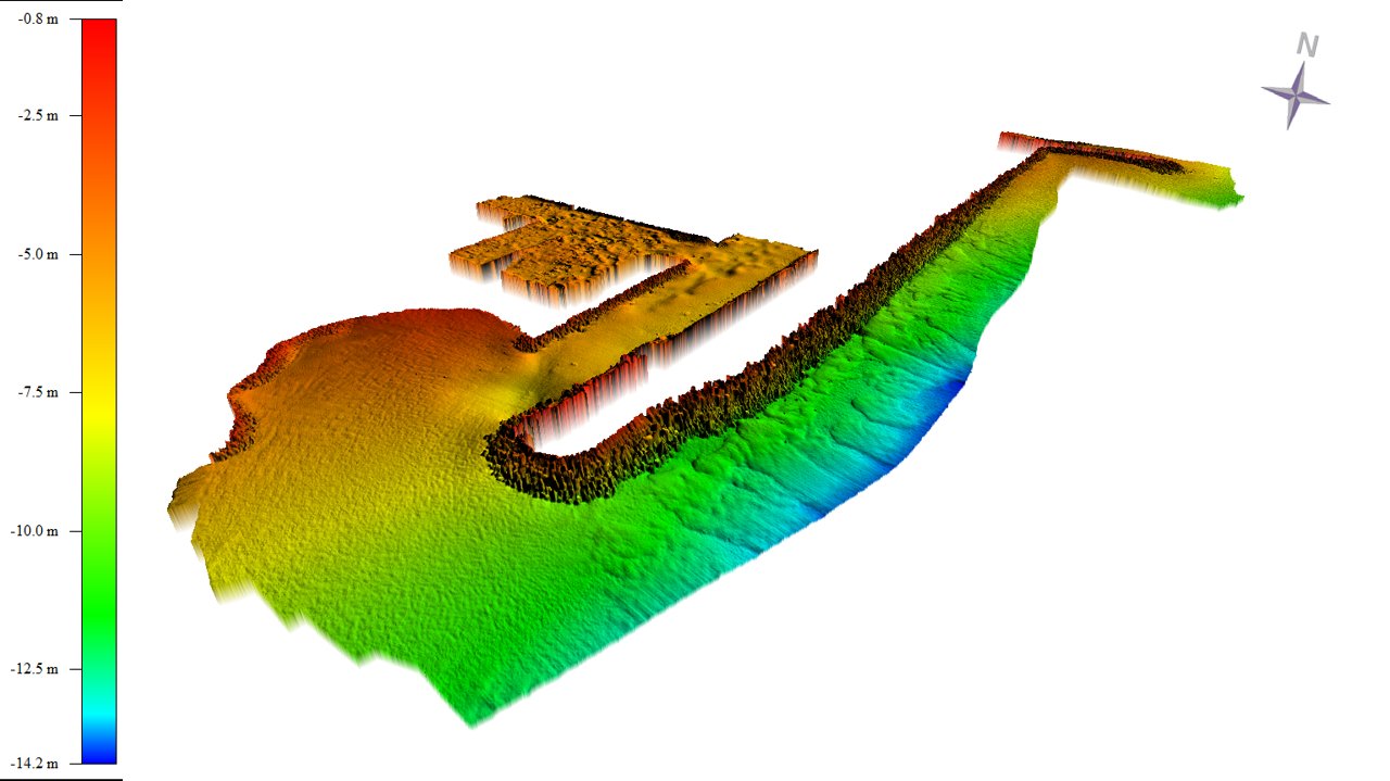 Bathymetric monitoring of the seabed of the port of Vallcarca