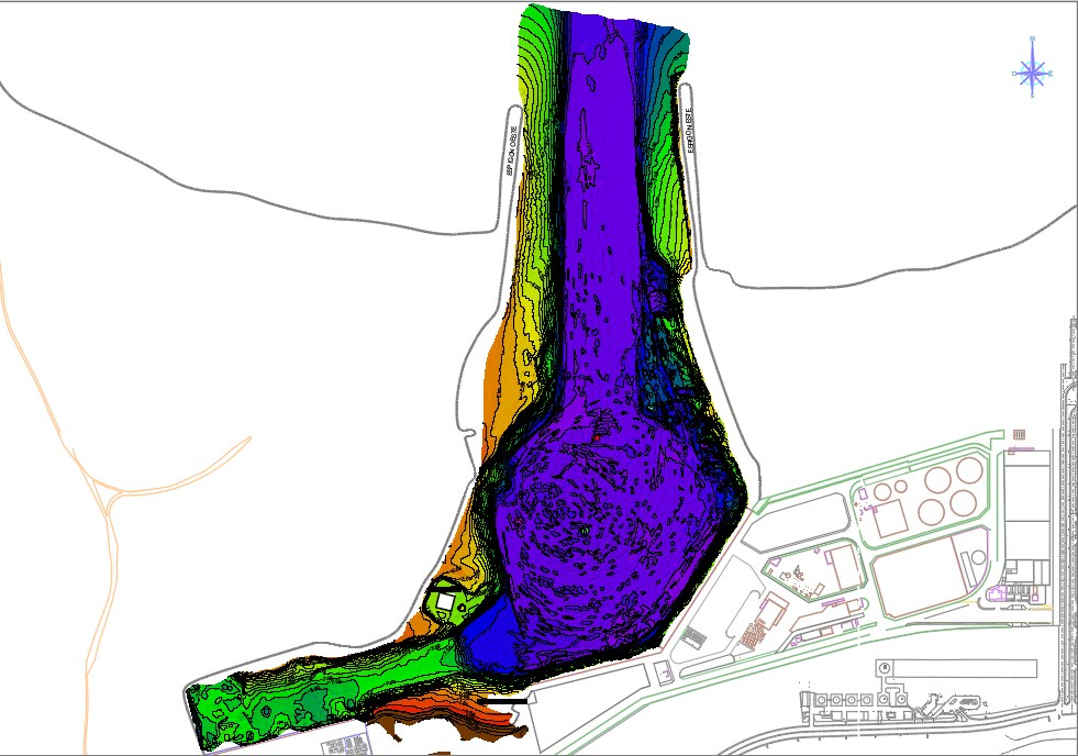 Bathymetric model of the port of Dos Bocas