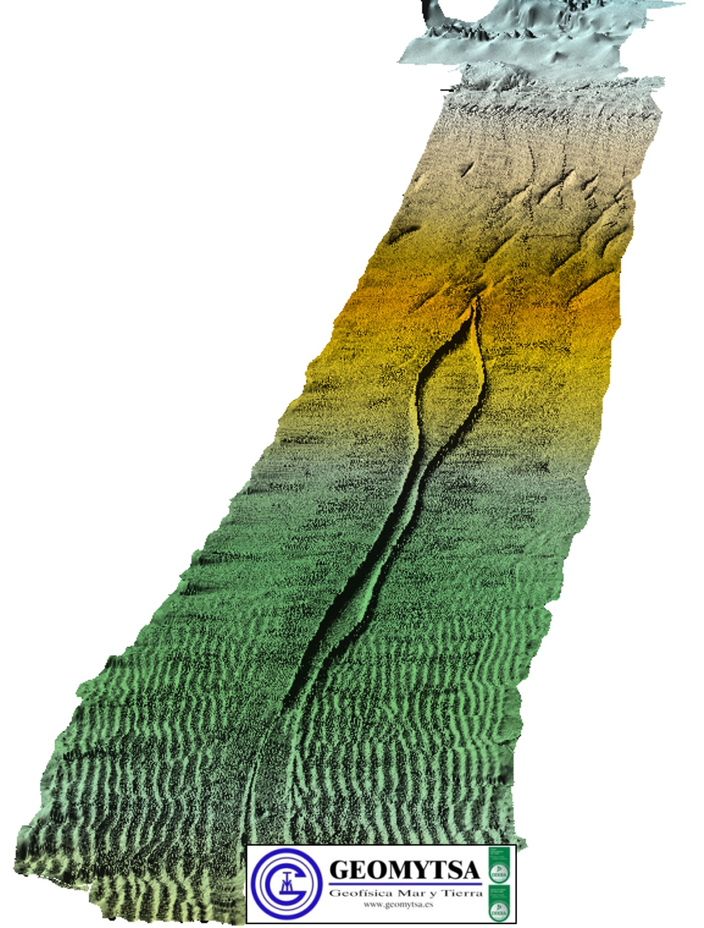 Model of the Medgaz gas pipeline route on the seabed