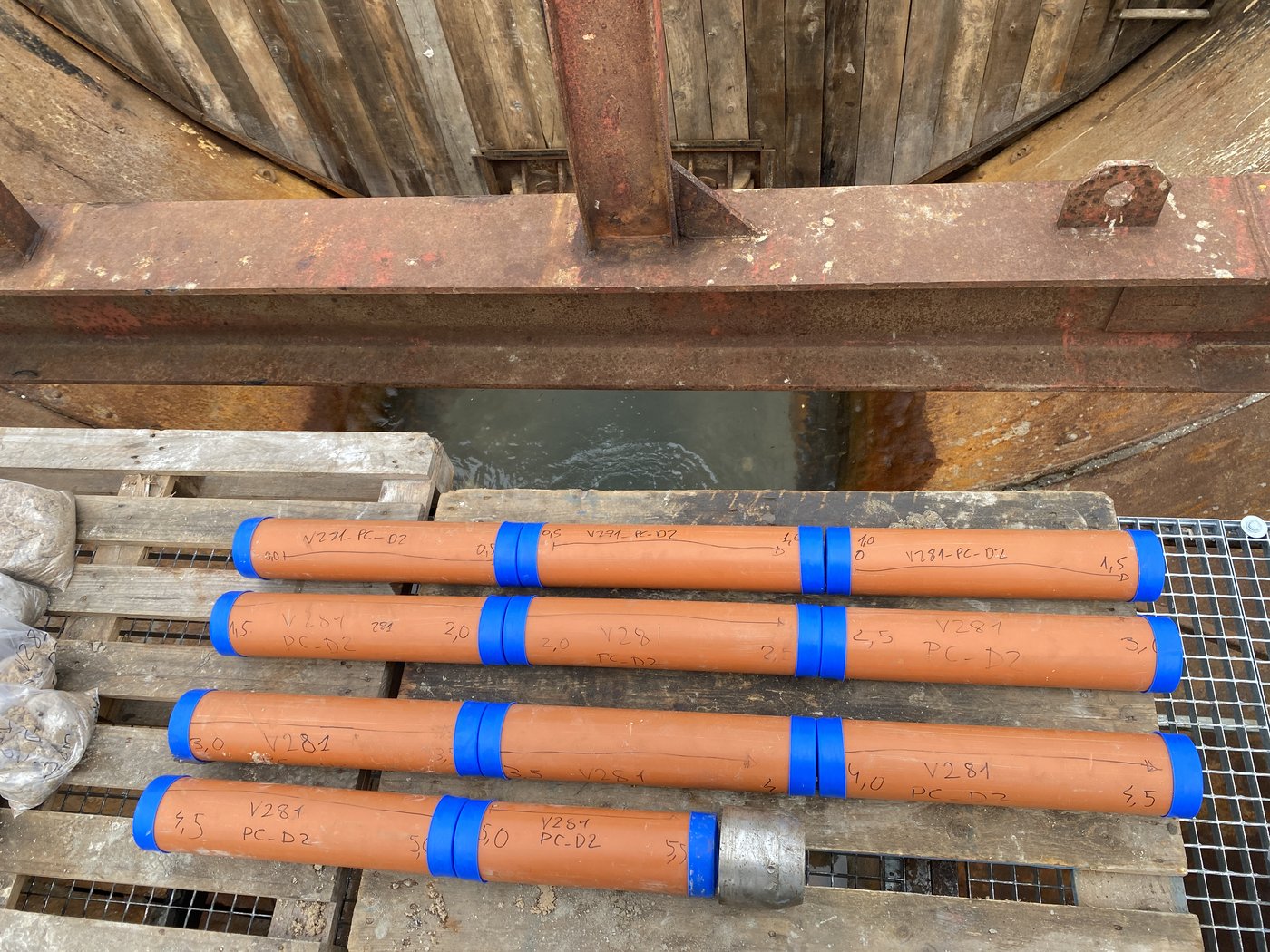Sediment cores obtained with the GeoCorer vibrocorer